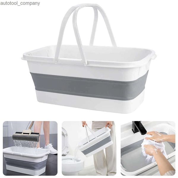 Nouveau bassin pliable Portable, seau de lavage de voiture de Camping, seau de vadrouille, outils d'extérieur pour la maison, seau pliable épais