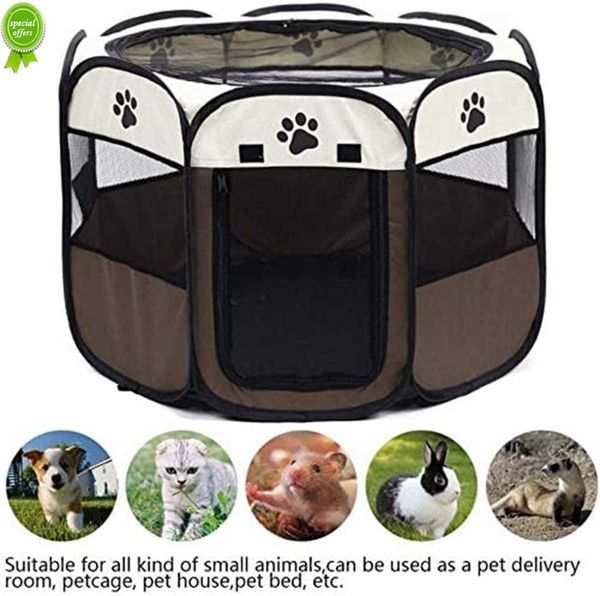 Nouveau magasin de chat et de chien pliable portable et autres cages pour animaux de compagnie Magasin de chat octogonal Corralito Dog Shop