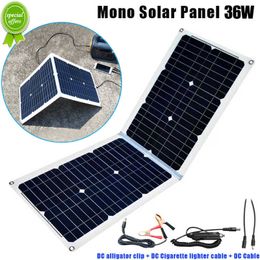 Nouvelle batterie de charge de panneau solaire monocristallin pliable portable pour panneau solaire étanche voiture/bateau/maison