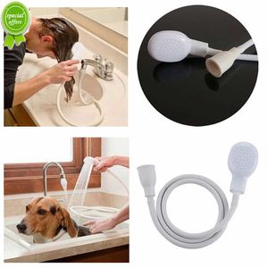 Nieuwe Draagbare Handheld Splash Douche Huisdier Hond Kat Douchekop Bad Kraan Attachment Slang Hoofd Wassen Sprinkler Douche Kit bad Gereedschap