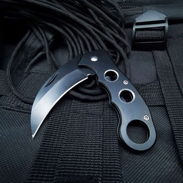 Nouveau couteau Portable loup pliant auto-défense courbé extérieur griffe d'aigle Mini court 661