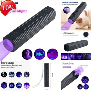 Nuevas linternas portátiles Linterna de luz negra Linterna de luz negra de 365 nm Mini detector de orina para mascotas Luz para perros/gatos Manchas secas Resina Curado Chinches