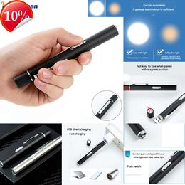 Nouvelles lanternes portables stylo lampe de poche USB rechargeable petite lampe-stylo lumineuse lampe de poche LED médicale mini torche lampe de poche avec clip