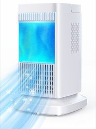 Novo portátil mini ar condicionado ventilador elétrico semicondutor refrigeração refrigerador de ar para sala casa ventilador de refrigeração silencioso