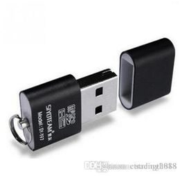 NIEUW PROTABLE MINI USB 20 MICRO SD TF TFLASH Memory Card Reader Adapter Flash Drive SD Flash Memory Whole Black2155490