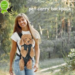 Transportín portátil para perros y mascotas, para el pecho, para viajes al aire libre, correa para mascotas, bolso de hombro, bolsa para la pierna delantera, mochila ajustable con correa para perros