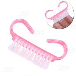 NIEUW PROTABLE Verwijder Dust Angleed Brush Care Manicure Pedicure Art Cleaning Soft Nail Tool Groothandel Wetwijze