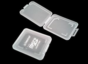 Nouvelle carte SD portable Transparent Standard porte-carte mémoire boîte étuis à cartes mallette de rangement pour SD SDHC carte mémoire 6112536