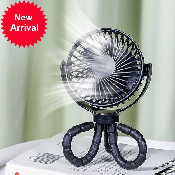 Nouveau Portable Poussette Ventilateur De Poche USB Électrique Rechargeable Poulpe Ventilateur 1200 mAh Batterie Pliant Ventilateur À Main Pour Bureau En Plein Air