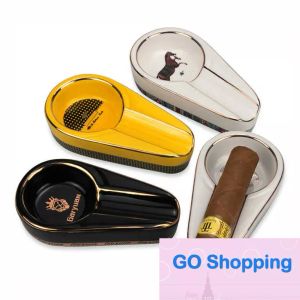 Nouveau Cendrier à cigares en céramique de voyage Portable jaune Cohiba accessoires