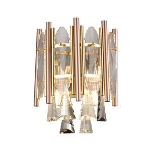 Nouvelle lumière postmoderne luxe cristal appliques salon salle à manger TV fond murs américain Simple lampe éclairage 5139 #