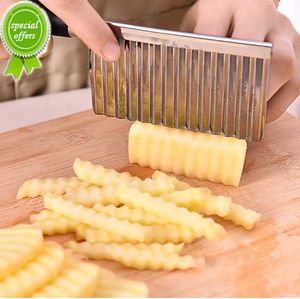 Nouveau coupe-frites de pommes de terre accessoires de cuisine en acier inoxydable couteau à vagues lame dentelée hachoir trancheuse de carottes outils de légumes