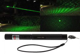 Nuevo potente láser 303 Enfoque Ajustable 532nm luz puntero láser verde lápiz puntero láser para caza 9515922