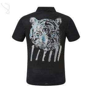 NOUVEAU PP Hommes Polo Crâne D'été Diamant Phillip Plaine À Manches Courtes Designer T-shirt Harajuku Tee Marque Crânes Imprimer Tops Streetwear SP9020