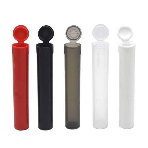 Nuevo Pre roll Tubo de embalaje tubos de plástico para fumar 110 mm preroll doob tube joint holder conos con tapa Hand Cigarette Maker Container Pill Case Wholesale