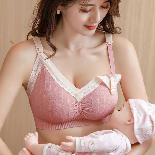 Nouveau femmes enceintes sous-vêtements allaitement soutien-gorge grossesse coton alimentation vêtements post-partum confort maternité soutien-gorge grande taille Y0925