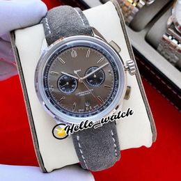 Nouveau boîtier en acier Premier B01 AB0118221B1P1 A2813 montre automatique pour homme cadran gris sans chronographe bracelet en cuir gris montres Bonjour Watc258B