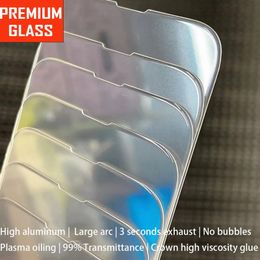 Nuevo Protector de pantalla de vidrio templado transparente Premium para iPhone 15 14 Plus 13 12 Mini 11 Pro Max Xr Xs 6 7 sin película de borde negro
