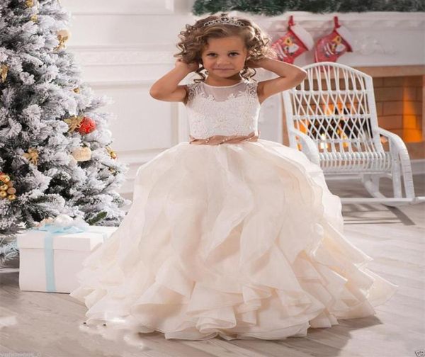 Nouvelle jolie menthe ivoire dentelle tulle robes de fille de fleur anniversaire fête de mariage vacances demoiselle d'honneur fantaisie robes de communion pour les filles2246795