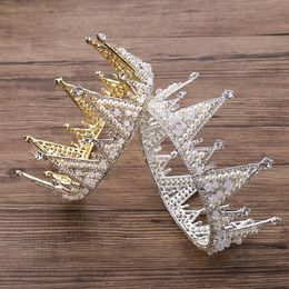 NIEUW Prinses Hoofddeksels Chique Bruidstiara's Accessoires Prachtige Kristallen Parels Bruiloft Tiara's En Kronen 12101202R