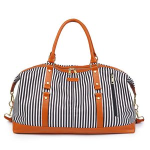 Nouveau imprimé Stripe étanche Portable voyage grande capacité Sports et Fitness sac à dos en plein air toile cuir suisse engrenage sacs à bandoulière