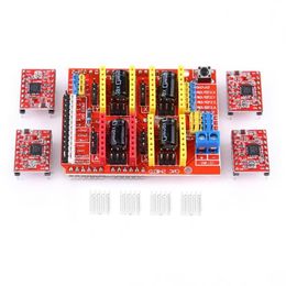 Freeshipping Nouveau kit d'imprimante CNC Shield Expansion Board 4Pcs A4988 Pilote de moteur pas à pas pour graveur Ewtcb