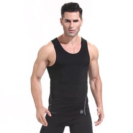 Nieuwe Pro Gym Sneldrogend Sport Panty's Vest T-shirt Heren Korte Mouw Basketbal Training Running Stretch Summer Fitness Tank Tops