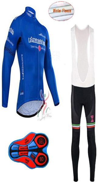 Nouveau Pro Men039s cyclisme hiver thermique polaire maillot tour de italie vtt vélo à manches longues cyclisme vêtements ensemble Ropa Ciclismo7443618