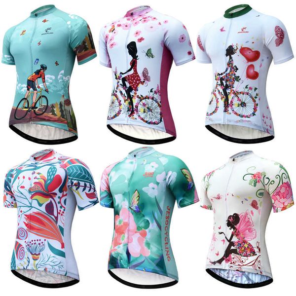 NUEVO PRO EQUIPO Ciclismo femenino Jersey Ropa Ciclismo Maillot Bike Jersey Camisetas de manga corta Tops Tops Ladies Bicicleta ropa H1020