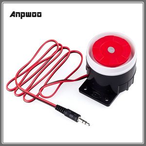 Nouveau produit anpwoo al001 mini corne de sirène filaire pour le système de sécurité d'alarme domestique sans fil 120 dB sirène forte alarme sonore pour la sécurité