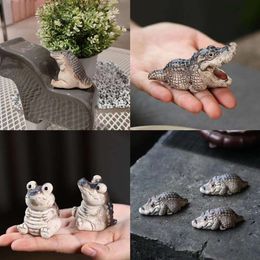 Ornements de jardin en forme de Crocodile potelé, décorations de Table à manger pour la maison, cadeaux artisanaux en résine, nouveau produit