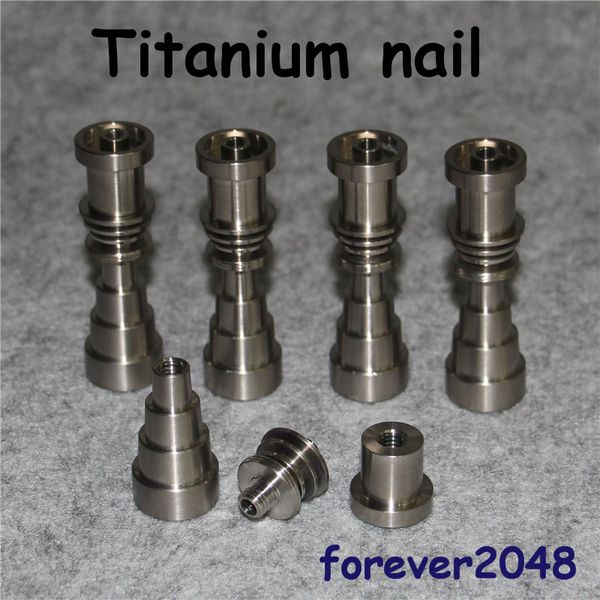 Nuevo producto Herramientas manuales Domeless GR2 Titanium Nail 6 en 1 Ti dab nails joint 18mm 14mm 10mm para bongs de vidrio pipas de agua pipas de fumar gratis