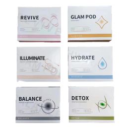 Nuevo producto GLAM REVIVE HYDRATO DETOX ILUMINADO Kit de oro CO2 Oxigenación Cápsula Facial PODS CUIDADO OXGEN PODS