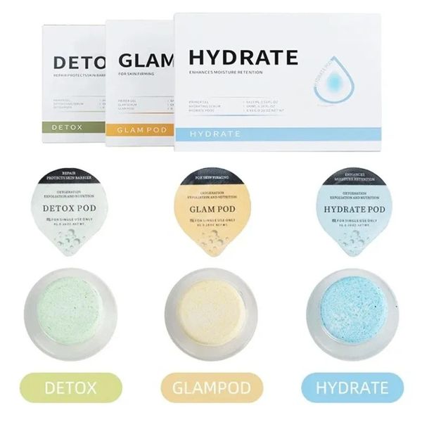 Nuevo producto Glam Revive Hydrate Detox Illuminate Gold Kit Co2 Cápsula de oxigenación Vainas faciales Cuidado de la piel Oxígeno Pods547