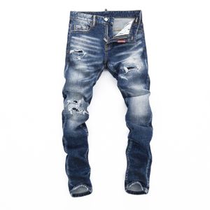 Nouveau produit Designers pour hommes de qualité haut de gamme en détresse en détresse en détresse en détresse en détresse slim slim fit de long pieds longs pantalon de jean de street street streetwear lavé