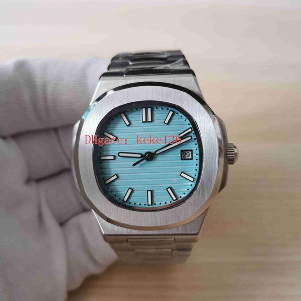 Nuevo producto Relojes de alta calidad 40.5 mm 5711 5711 / 1A-018 Sky Blue Dial Asia 2813 Movimiento Mecánico Transparente Automático Reloj para hombre Relojes de pulsera para hombre