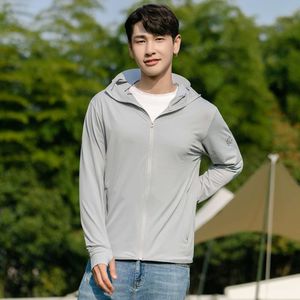 Nieuw product Jiao Xia Same Style Summer Couple Skin Fishing with BRIM UPF50+Anti UV Ice Feel Sunscreen Clothing Hoge kwaliteit voor mannen en vrouwen