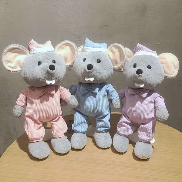 Nuevo producto kawaii mouse peluche juguete lindos animales pellintos pamas de muñecas de ratón suave para regalos para bebés