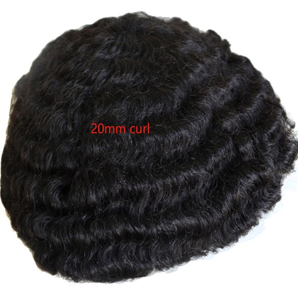 Nouveau produit Homme Hair Unit Human Hair Wig Afro Toupee for Black Men for Black Men