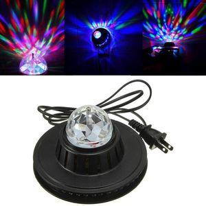 Edison2011 Nieuwe Stijlvolle Hot Koop Full Color LED Zonnebloem 48 LED's Lamp Lamp Auto Roterende MP3 Crystal Stage Light