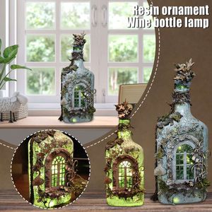 Nouveau produit mystérieux Ghost Castle Forest Luminous Creative Wine Bottle Home Gardening Ornements Resin Crafts