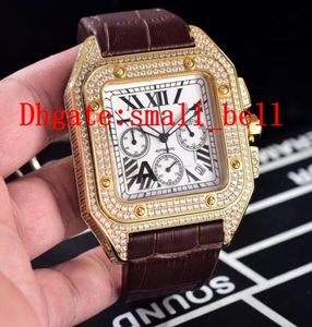 Nouvelle qualité de produit WM505014 Men039s en acier inoxydable Watch Diamond 44 mm Mouvement de quartz VK importé Men039S multifonction D2661786