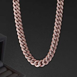 Nouveau produit Rock Street Iced Out Hip Hop Chain 20 mm 22 pouces Collier cubain Miami pour hommes Bijoux du rappeur en gros