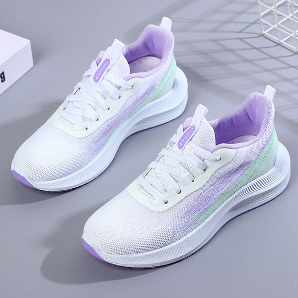 nouveau produit chaussures de course designer pour femmes baskets de mode blanc noir rose violet gris surface en maille femmes formateurs de sports de plein air chaussures de sport GAI