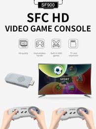 Nouveau produit SF900 console de jeu haute définition maison SFC TV console de jeu avec double sans fil intégré 5000 jeux joueurs de jeu portables