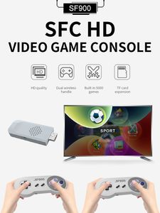 Nieuw product SF900 gameconsole high-definition SFC TV-gameconsole voor thuis met dubbele draadloze ingebouwde 5000 games Draagbare gamespelers
