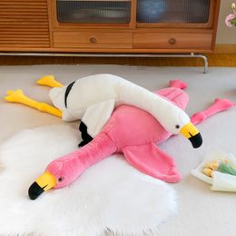 Nieuwe productsimulatie Flamingo Doll Plush Toy Animal DiP -kussen groot stoffen poppen comfort Slaapkussen Groothandel