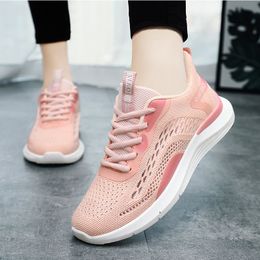 Nuevo producto zapatos para mujeres envío gratis zapatos de carrera transpirable diseñador de fondo suave de fondo blanco blanco rosa blanco 36-41 zapatos deportivos al aire libre comportables