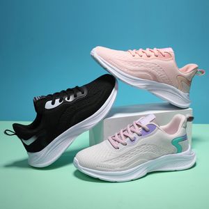 nieuw product damesschoenen gratis verzending ademende hardloopschoenen lichtgewicht zachte bodem ontwerper mode wit roze 36-41 comfortabele buitensportschoenen