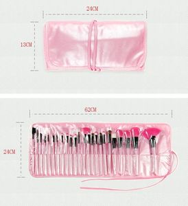 Nieuwe Professionele 24 stks Makeup Brush Set Make-up Toiletto Kit Wol Merk Make-up Borstel Set Case Free DHL